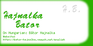 hajnalka bator business card